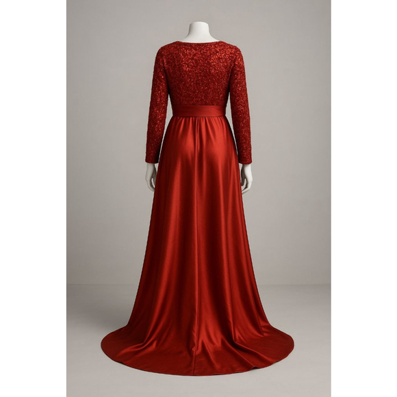 LanTing Wedding Dress, M, Red - Picture 4 of 14